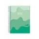 AGENDA ESCOLAR LIDERPAPEL 25-26 ESPIRAL MELTING VERDE DIA PAGINA DIN A5 BILINGÜE PAPEL FSC 80 GR