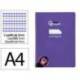 CUADERNO ESPIRAL MARCA LIDERPAPEL DI N A4 PAUTAGUIA TAPA BLANDA 80H 75 GR CUADRO PAUTADO 3MM COLOR LILA