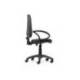 SILLA ROCADA DE OFICINA BRAZOS FIJOS BASE NYLON RESPALDO Y ASIENTO TELA IGNIFUGA COLOR GRIS