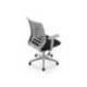 SILLA MARCA ROCADA DE OFICINA BRAZOS REGULABLES ESTRUCTURA GRIS RESPALDO MALLA Y ASIENTO TELA IGNIFUGA NEGRO