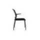 SILLA ROCADA CONFIDENTE BRAZOS FIJOS ESTRUCTURA METALICA ASIENTO TELA IGNIFUGA COLOR NEGRO RESPALDO MALLA