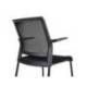 SILLA ROCADA CONFIDENTE BRAZOS FIJOS ESTRUCTURA METALICA ASIENTO TELA IGNIFUGA COLOR NEGRO RESPALDO MALLA