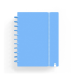 CUADERNO CARCHIVO MARCA INGENIOX FOAM A5 80H CUADRICULA AZUL PASTEL