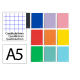CUADERNO ESPIRAL LIDERPAPEL DIN A5 WITTY TAPA DURA 80H 90GR CUADRO 8MM CON MARGEN COLORES SURTIDOS