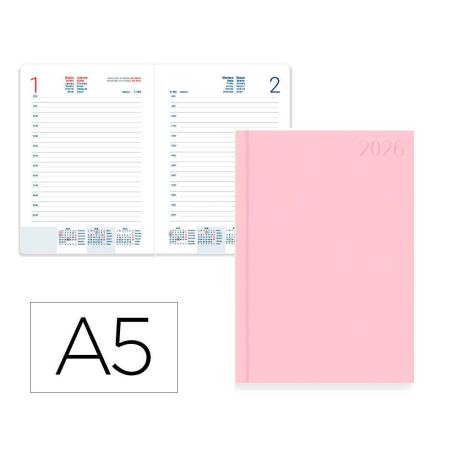 AGENDA ENCUADERNADA MARCA LIDERPAPEL CORFU 150X210 MM 2026 DIA PAGINA NEW COLOR PAPEL 60 GR