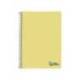 CUADERNO ESPIRAL MARCA LIDERPAPEL A4 WONDER TAPA PLASTICO 80H 90GR PAUTA ANCHA 3,5MM CON MARGEN COLOR AMARILLO