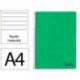 CUADERNO ESPIRAL MARCA LIDERPAPEL A4 WONDER TAPA PLASTICO 80H 90GR RAYADO HORIZONTAL CON MARGEN COLOR VERDE OSCURO