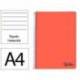 CUADERNO ESPIRAL LIDERPAPEL DIN A4 WONDER TAPA PLASTICO 80H 90GR RAYADO HORIZONTAL CON MARGEN COLOR ROJO