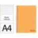 CUADERNO ESPIRAL MARCA LIDERPAPEL A4 WONDER TAPA PLASTICO 80H 90GR RAYADO HORIZONTAL CON MARGEN COLOR NARANJA