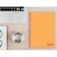 CUADERNO ESPIRAL MARCA LIDERPAPEL A4 WONDER TAPA PLASTICO 80H 90GR RAYADO HORIZONTAL CON MARGEN COLOR NARANJA