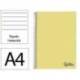 CUADERNO ESPIRAL MARCA LIDERPAPEL A4 WONDER TAPA PLASTICO 80H 90GR RAYADO HORIZONTAL CON MARGEN COLOR AMARILLO