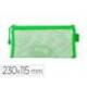 BOLSA ZIPPER BAG MARCA LIDERPAPEL POLIESTER TRANSPIRABLE MULTIUSOS TICKET 230X115 MM VERDE PASTEL