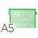 BOLSA ZIPPER BAG MARCA LIDERPAPEL POLIESTER TRANSPIRABLE MULTIUSOS DIN A5 VERDE PASTEL