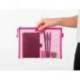 BOLSA ZIPPER BAG MARCA LIDERPAPEL POLIESTER TRANSPIRABLE MULTIUSOS DIN A5 ROSA