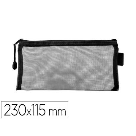 BOLSA ZIPPER BAG MARCA LIDERPAPEL POLIESTER TRANSPIRABLE MULTIUSOS TICKET 230X115 MM NEGRO