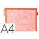 BOLSA ZIPPER BAG MARCA LIDERPAPEL POLIESTER TRANSPIRABLE MULTIUSOS DIN A4 NARANJA