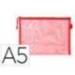 BOLSA ZIPPER BAG MARCA LIDERPAPEL POLIESTER TRANSPIRABLE MULTIUSOS DIN A5 ROJO