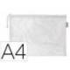 BOLSA ZIPPER BAG MARCA LIDERPAPEL POLIESTER TRANSPIRABLE MULTIUSOS DIN A4 BLANCO