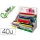 BOLSA ZIPPER BAG LIDERPAPEL POLIESTER TRANSPIRABLE MULTIUSOS EXPOSITOR DE 40 UNIDADES TAMAÑOS Y COLORES