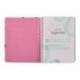 AGENDA ESCOLAR LIDERPAPEL 25-26 ESPIRAL PATTERNS RAYOS ROSA SEMANA VISTA DIN A6 BILINGÜE PAPEL FSC 80 GR
