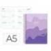 AGENDA ESCOLAR LIDERPAPEL 25-26 ESPIRAL MELTING MORADO SEMANA VISTA DIN A5 BILINGÜE PAPEL FSC 80 GR