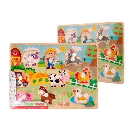 PUZLE INFANTIL MARCA IMAGINOVO MADERA GRANJA +18 MESES 9 PIEZAS 30X22,5X1,5CM