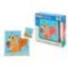 PUZLE INFANTIL MARCA IMAGINOVO MADERA CUBOS DE ANIMALES +24 MESES 15 PIEZAS INCLUYE 12 PATRONES 22X22X6,4CM