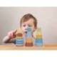 JUEGO INFANTIL MARCA IMAGINOVO MADERA TORRE DE FORMAS APILABLES +18 MESES 17 PIEZAS 28X20X9CM