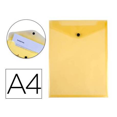 Carpeta Liderpapel dossier broche polipropileno din A4 amarillo