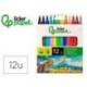 Rotulador Liderpapel fino lavable caja 12 colores