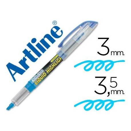 Rotulador Artline EK-640 Fluorescente Azul Punta biselada