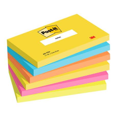Post-it ® Bloc quita y pon Neon 127 x 76 mm