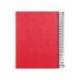 CUADERNO ESPIRAL MARCA LIDERPAPEL A5 MICRO PAPERCOAT TAPA FORRADA 140H 75 GR CUADRO5MM 5 BANDAS 6 TALADROS ROJO
