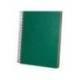 CUADERNO ESPIRAL MARCA LIDERPAPEL A5 MICRO PAPERCOAT TAPA FORRADA 140H 75 GR CUADRO5MM 5 BANDAS 6 TALADROS VERDE