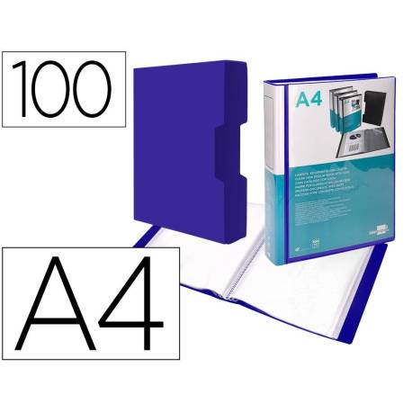 Carpeta escaparate 100 fundas Beautone azul