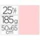 Cartulina Guarro rosa 500 x 650 mm 185 g/m2