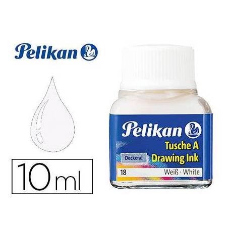 TINTA CHINA MARCA PELIKAN BLANCO BOTE DE 10 ML