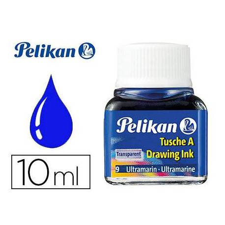 TINTA CHINA MARCA PELIKAN AZUL ULTRAMAR BOTE DE 10 ML