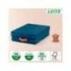 CAJA DE ALMACENAJE MARCA LEITZ CARTON MEDIANA BAJA CON ASA DE PIEL COLOR AZUL PACK DE 2 UNIDADES