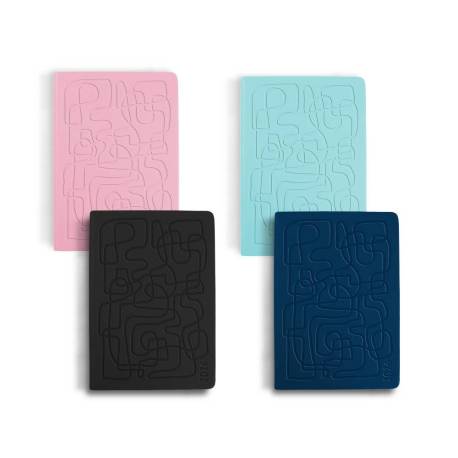 AGENDA ENCUADERNADA LIDERPAPEL ICARIA EXPOSITOR DE 8 UNIDADES SURTIDAS