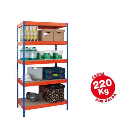 Estantería AR Storage metálica 5 estantes 200 kg