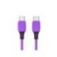 CABLE USB-C A USB-C MARCA Q-CONNECT PVC LONGITUD 2M MORADO