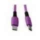 CABLE USB-C A USB-C MARCA Q-CONNECT PVC LONGITUD 2M MORADO