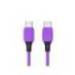 CABLE USB-C A USB-C MARCA Q-CONNECT PVC LONGITUD 1M MORADO