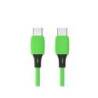 CABLE USB-C A USB-C MARCA Q-CONNECT PVC LONGITUD 2M VERDE