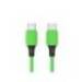 CABLE USB-C A USB-C MARCA Q-CONNECT PVC LONGITUD 1M VERDE