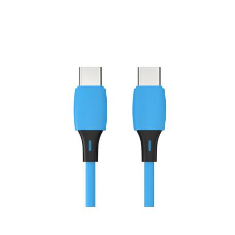 CABLE USB-C A USB-C Q-CONNECT PVC LONGITUD 1M AZUL