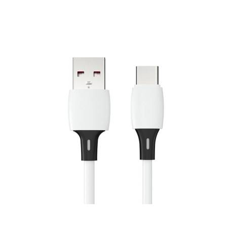 CABLE USB-C A USB-A MARCA Q-CONNECT PVC LONGITUD 1M BLANCO