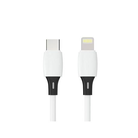 CABLE USB-C A APPLE MARCA Q-CONNECT PVC LONGITUD 2M BLANCO