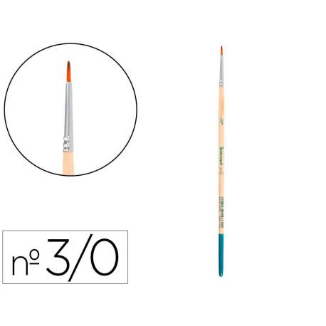 PINCEL PARA PINTURA ACRILICA Y ACUARELA MARCA LIDERPAPEL N 000 PUNTA REDONDA DE PELO SINTETICO CERTIFICADO FSC
